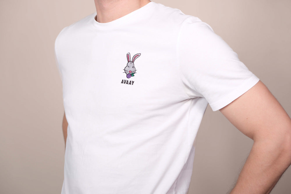 T-Shirt aus Bio-Baumwolle – "Blaubeerhase"